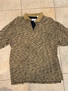 TEHAMA Olive Green Space-Dye Polo with Contrast Placket